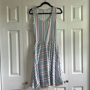 LuLaRoe Striped Nicki Dress XS